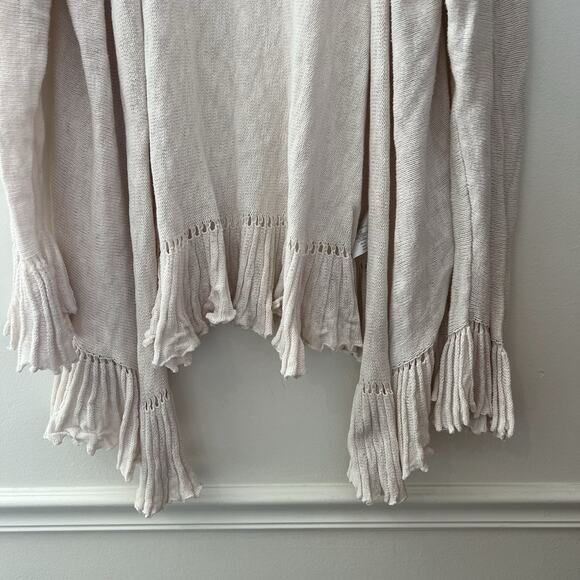 LOGO by Lori Goldstein Women’s Slub Open Front Cardigan‎ Ruffle Detail Size 2x - Picture 6 of 9